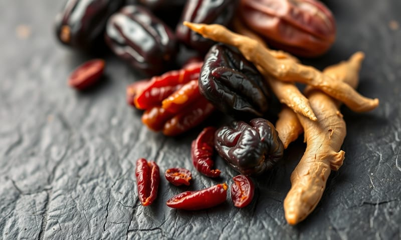 中藥材的溫潤質感