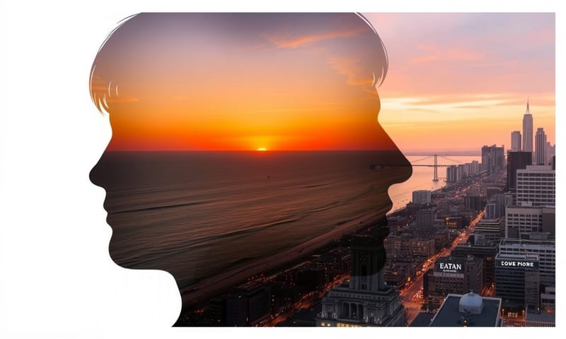 內在平靜與外在混亂的對比，象徵視角的轉變