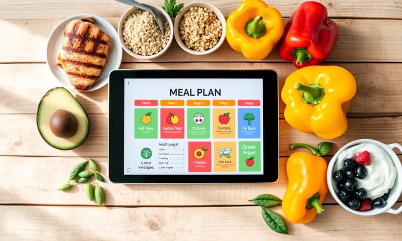 利用 AI 規劃健康菜單的流程示意