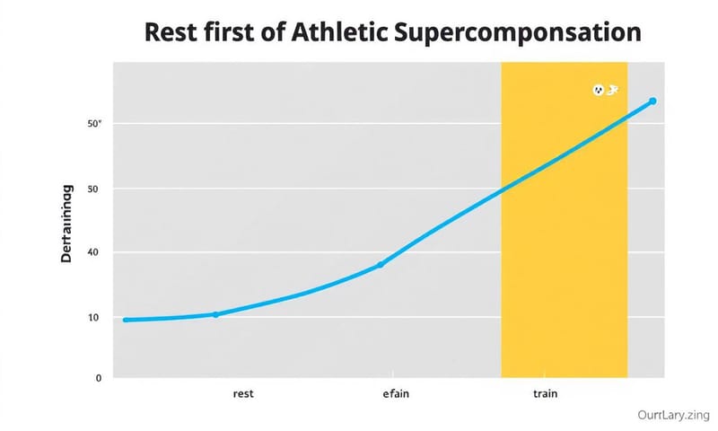 訓練中斷與超級補償效應的示意圖