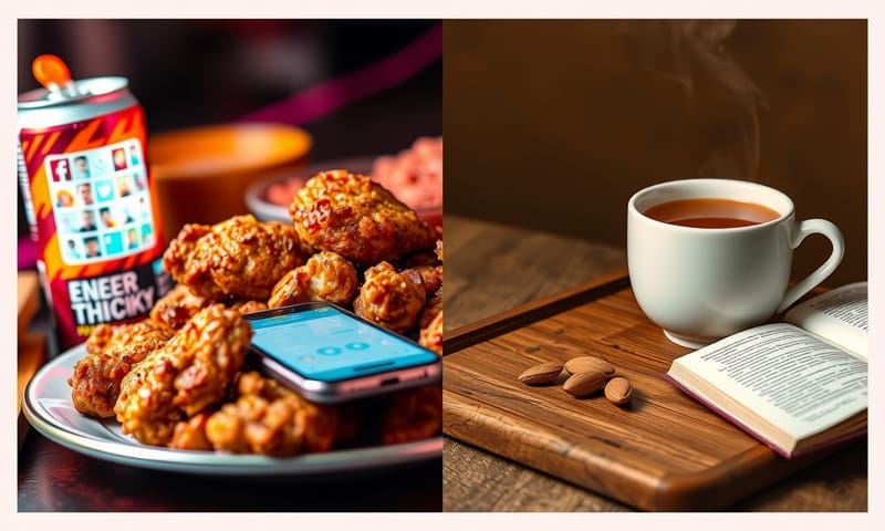 睡前飲食的選擇：刺激 vs. 平靜