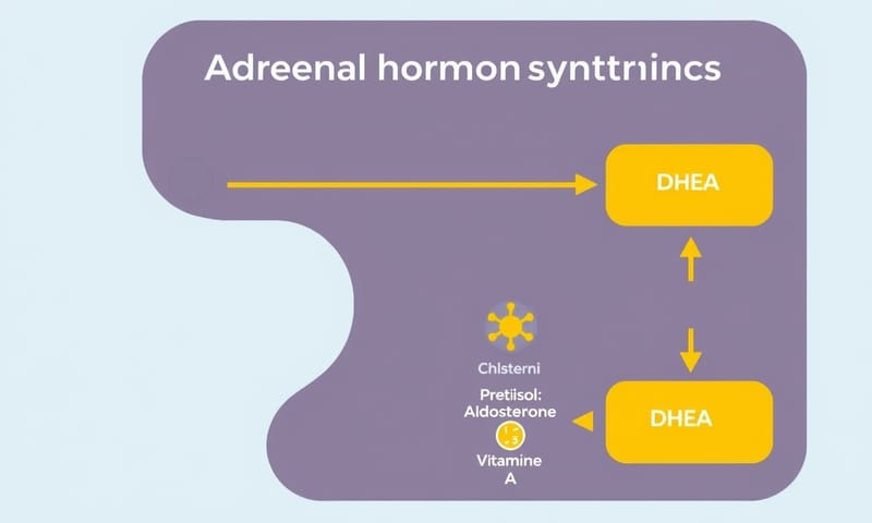 腎上腺荷爾蒙合成路徑示意圖