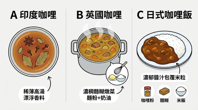 核心機制：為什麼英式濃稠化，讓咖哩後來能變成「蓋飯型料理」