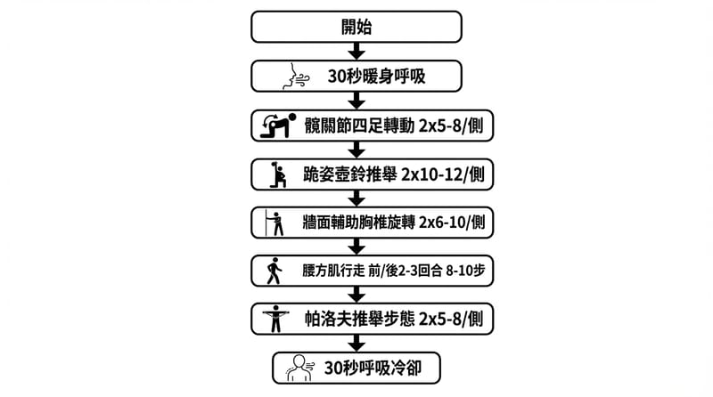 圖 1｜10 分鐘動作怎麼排：照著走就不會亂