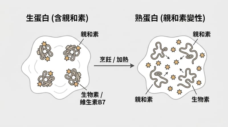 核心機制：avidin 與 biotin 的關係，為什麼「加熱」會改變風險