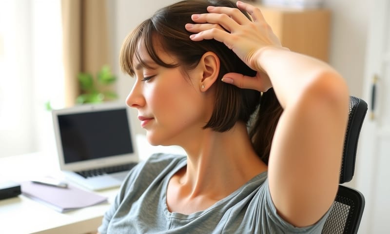 辦公室休息時的簡易頸部伸展