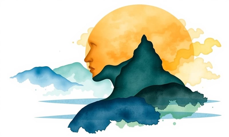 身心合一，就像水墨融入山水一樣自然