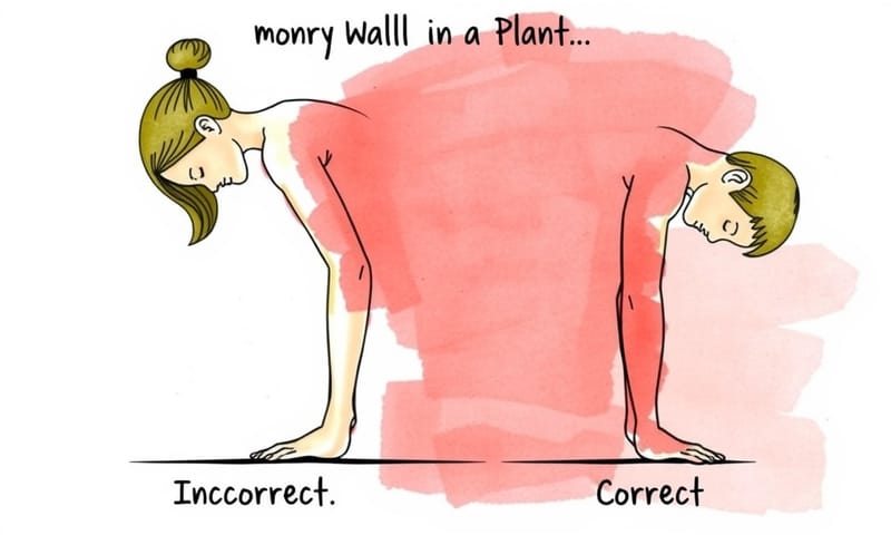 常見的錯誤姿勢，左邊那個就是標準的「塌腰探頭」