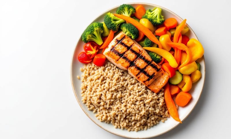 一個符合均衡概念的餐盤範例