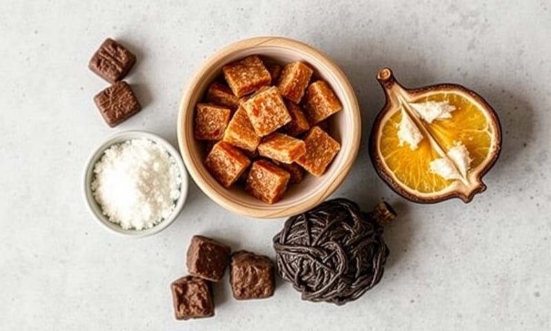 各種甜味來源的視覺對比