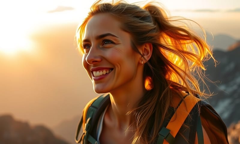 生命力的巔峰，如同登上山頂的朝陽時刻