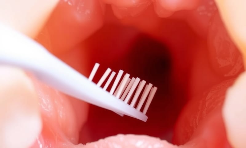 使用牙間刷清潔牙縫