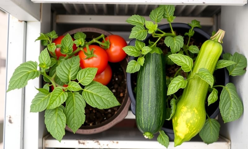 理想中的陽台花園 vs. 幾週後的現實。